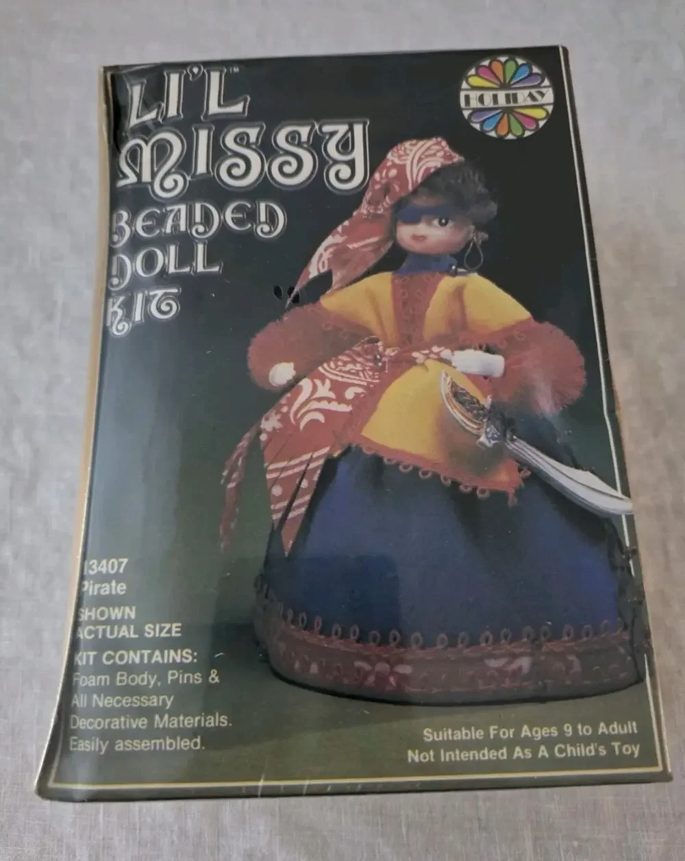 Walco Li'l Missy Beaded Doll Kit Sequin Vintage Pirate #13407